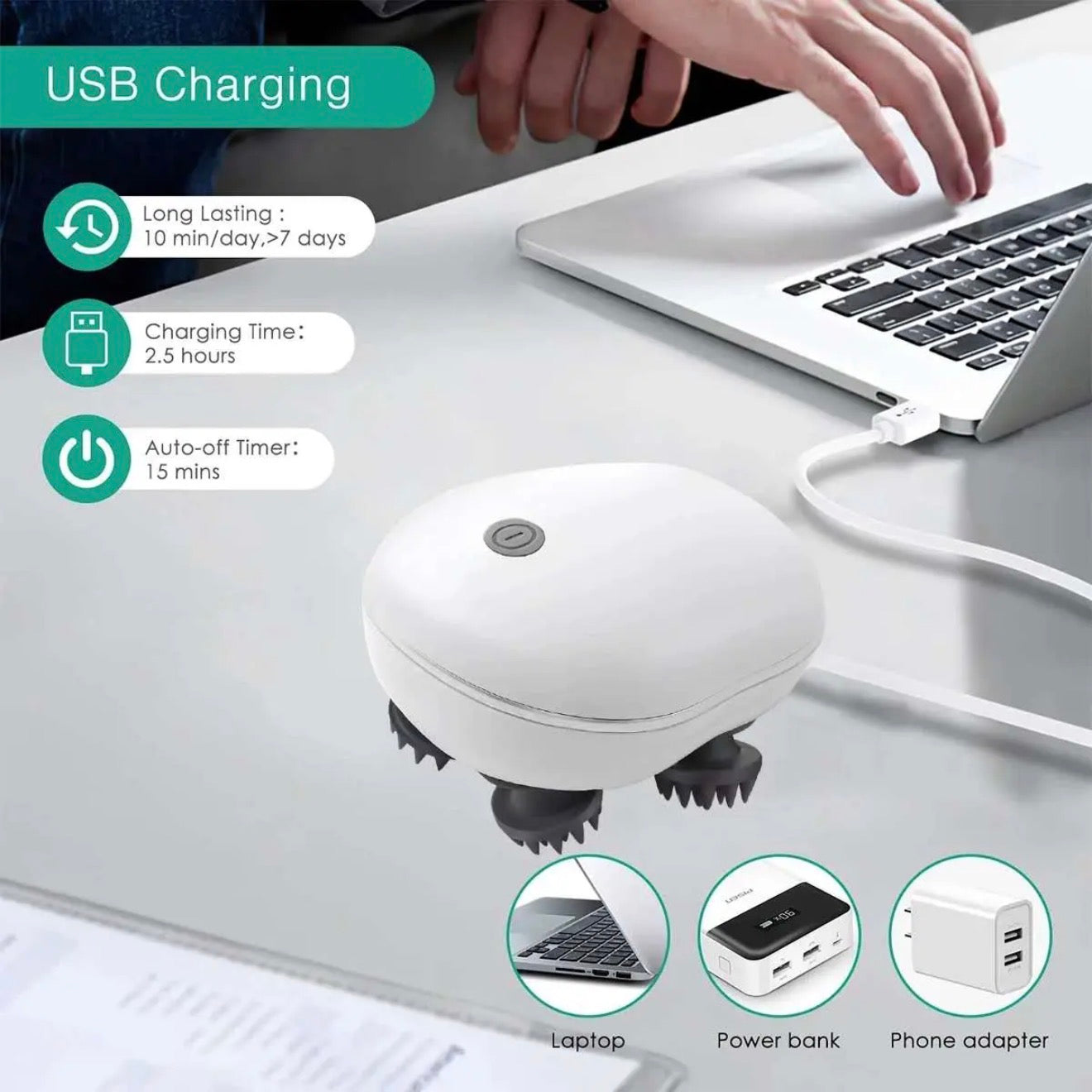 Head, Scalp & Body Massager